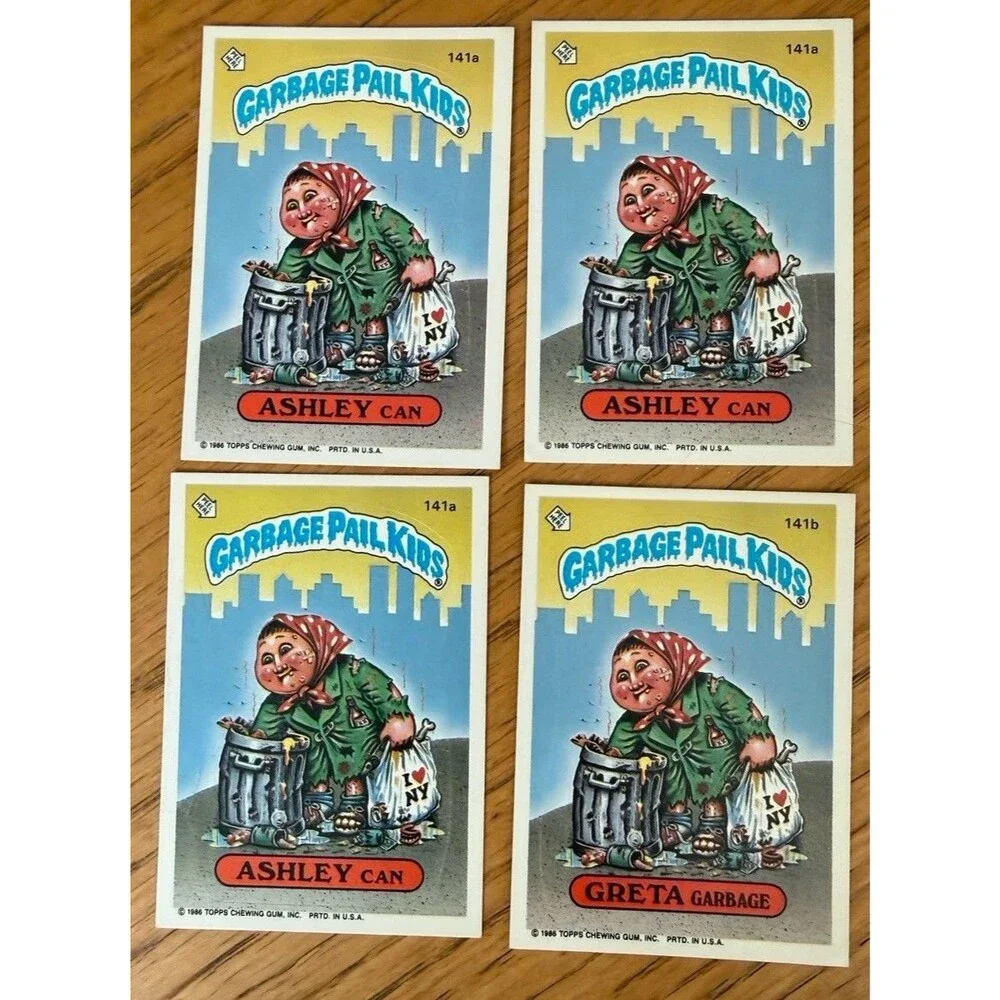 Ashley Can Greta Garbage 1986 Topps Garbage Pail Kids OS4 Lot 4 Cards